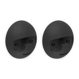 Emuca Appendiabiti da parete Napier, 2, Verniciato nero, Tecnoplastica