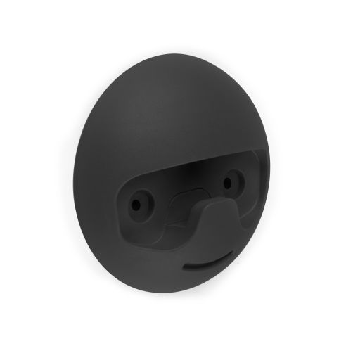 Emuca Appendiabiti da parete Napier, 2, Verniciato nero, Tecnoplastica