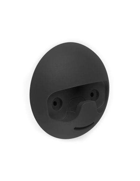 Emuca Appendiabiti da parete Napier, 2, Verniciato nero, Tecnoplastica