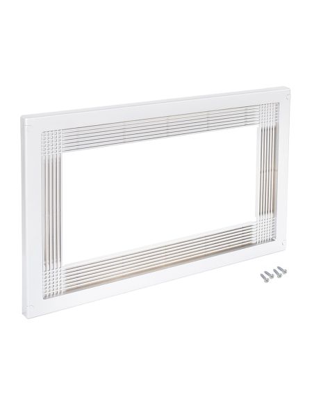 Emuca Cornice per microonde, 600, Plastica bianca, Tecnoplastica