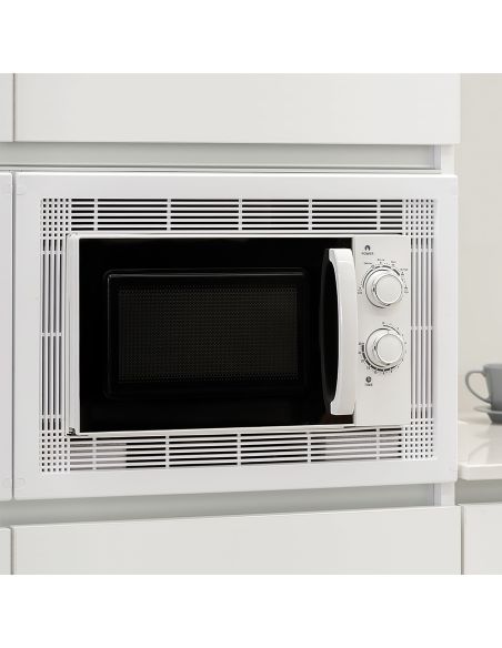 Emuca Cornice per microonde, 600, Plastica bianca, Tecnoplastica