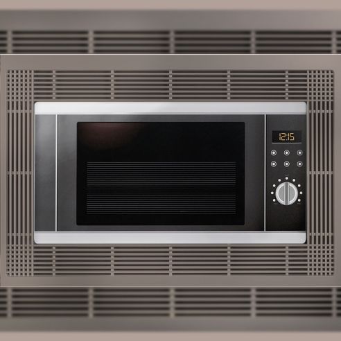Emuca Cornice per microonde, 600, Nichel satinado, Tecnoplastica