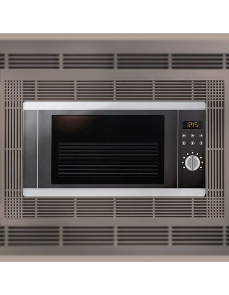 Emuca Cornice per microonde, 600, Nichel satinado, Tecnoplastica