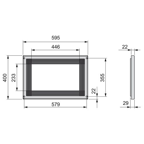 Emuca Cornice per microonde, 600, Nichel satinado, Tecnoplastica