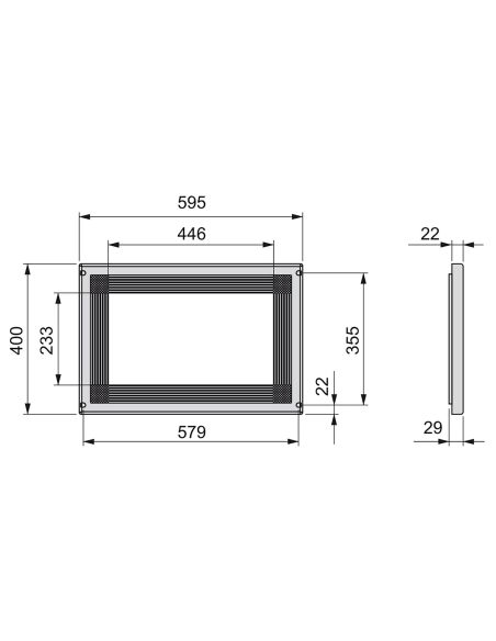 Emuca Cornice per microonde, 600, Nichel satinado, Tecnoplastica