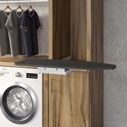 Emuca Asse da stiro pieghevole Iron 180º per mobile, Acciaio e Legno 2