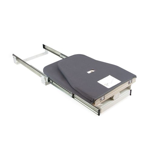 Emuca Asse da stiro pieghevole Iron 180º per mobile, Acciaio e Legno