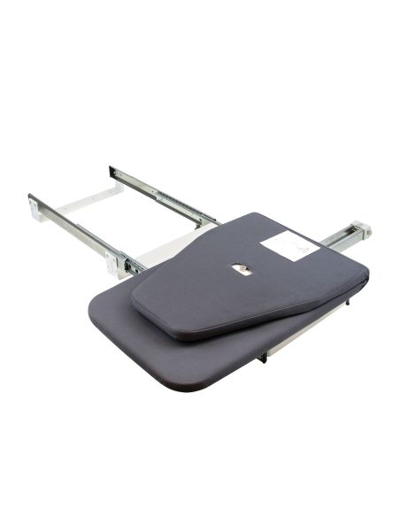 Emuca Asse da stiro pieghevole Iron 180º per mobile, Acciaio e Legno