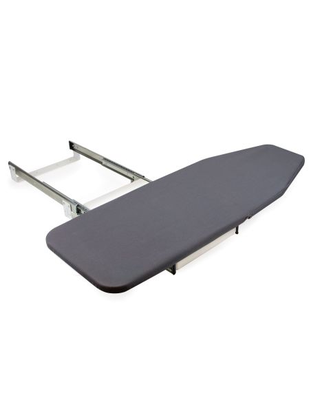 Emuca Asse da stiro pieghevole Iron 180º per mobile, Acciaio e Legno