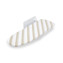 Emuca Tavola da stiro pieghevole a muro Iron Wall, girevole 180º, in acciaio e legno, Bianco