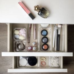 Emuca Kit di 10 contenitori organizer Cube per cassetti, Plastica, Trasparente 2