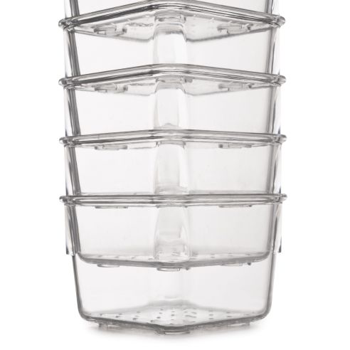 Emuca Kit di 10 contenitori organizer Cube per cassetti, Plastica, Trasparente