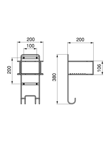 Emuca Supporto per ferro e asse da stiro per lavanderia, Acciaio, Cromato lucido