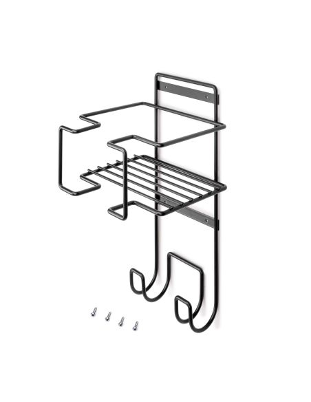 Emuca Supporto per ferro e asse da stiro per lavanderia, Acciaio, Grigio antracite