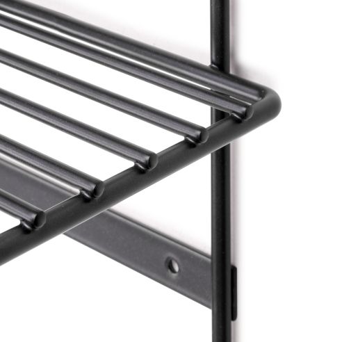 Emuca Supporto per ferro e asse da stiro per lavanderia, Acciaio, Grigio antracite