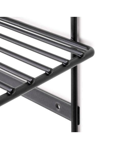 Emuca Supporto per ferro e asse da stiro per lavanderia, Acciaio, Grigio antracite