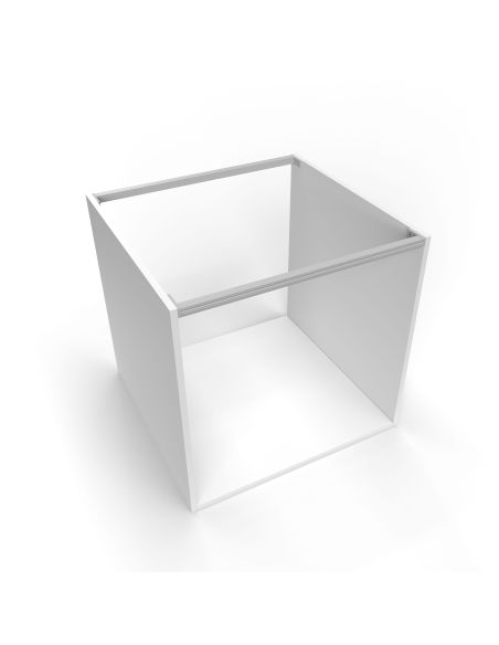 Emuca Lotto di 4 traverse per mobili da cucina Albeam, con accessori a vite, Alluminio e Tecnoplastica, Anodizzato opaco