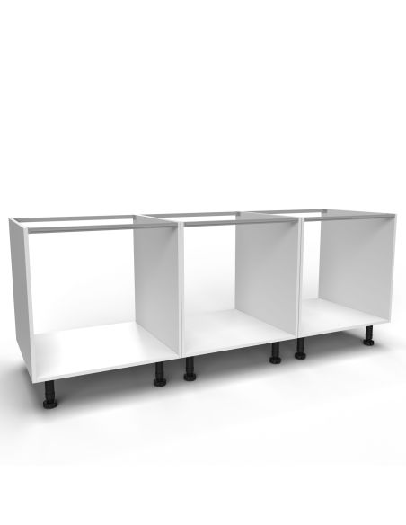 Emuca Lotto di 4 traverse per mobili da cucina Albeam, con accessori a vite, Alluminio e Tecnoplastica, Anodizzato opaco