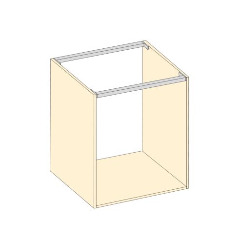 Emuca Lotto di 4 traverse per mobili da cucina Albeam, con accessori a vite, Alluminio e Tecnoplastica, Anodizzato opaco