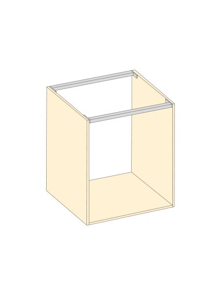 Emuca Lotto di 4 traverse per mobili da cucina Albeam, con accessori a vite, Alluminio e Tecnoplastica, Anodizzato opaco