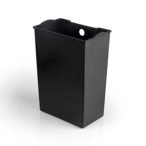 Emuca Contenitore rettangolare per la raccolta differenziata Recycle, apertura del coperchio a pedale, 1x12lt, Alluminio