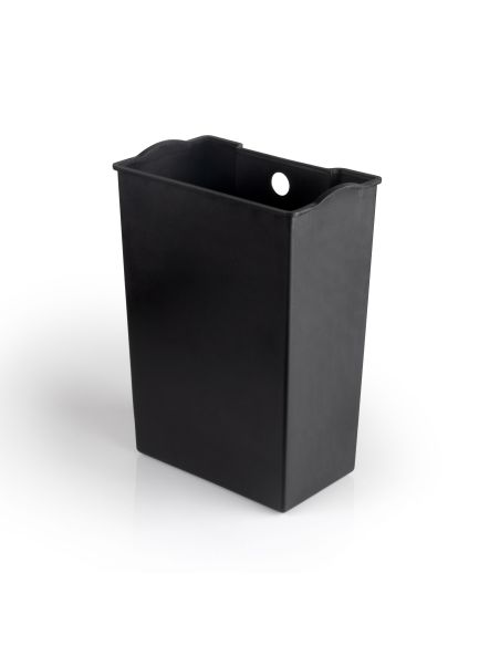 Emuca Contenitore rettangolare per la raccolta differenziata Recycle, apertura del coperchio a pedale, 1x12lt, Alluminio