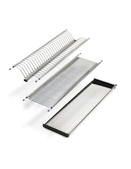 Emuca Scolapiatti acciaio inossidabile Drynox, modulo 900 mm, Acciaio inossidabile