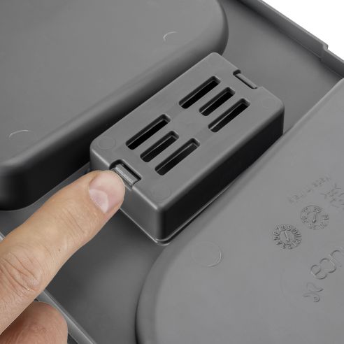 Lotto di 5 pastiglie anti-odore per il coperchio del contenitore Recycle, Odore di agrumi, Tecnoplastica