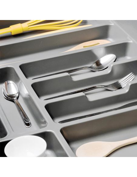 Emuca Portaposate Optima Universal, 450, Plastica grigia, Tecnoplastica