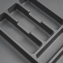 Emuca Portaposate Optima per cassetto universale, modulo 1.000 mm, Tecnoplastica, Grigio antracite 2