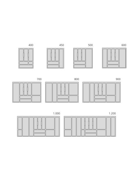 Emuca Portaposate Optima Vertex/Concept 500mm (Spalle 16mm), 450, Plastica grigio antracite, Tecnoplastica