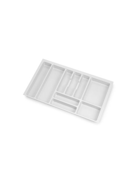 Emuca Portaposate Optima Vertex/Concept 500mm (Spalle 16mm), 800, Plastica bianca, Tecnoplastica