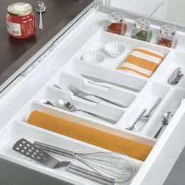 Emuca Portaposate Optima Vertex/Concept 500mm (Spalle 16mm), 800, Plastica bianca, Tecnoplastica 2