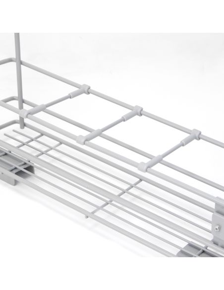 Emuca Portabottiglie laterale estraibile Supra con chiusura soft, modulo 150 mm, Acciaio, Verniciato alluminio