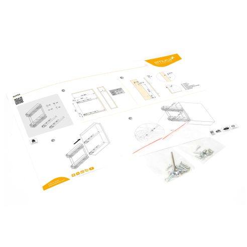 Emuca Portabottiglie laterale estraibile Supra con chiusura soft, modulo 150 mm, Acciaio, Verniciato alluminio