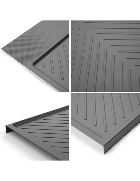 Emuca Fondi sotto lavello Sink, M100, 967x580mm, spessore della tavola 16mm, tagliabile, Tecnoplastica, Grigio antracite