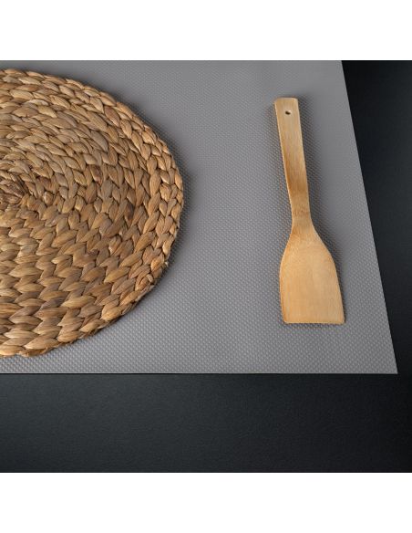 Emuca Tappetino antiscivolo per cassetti, Punteggiato, Plastica grigia, Tecnoplastica