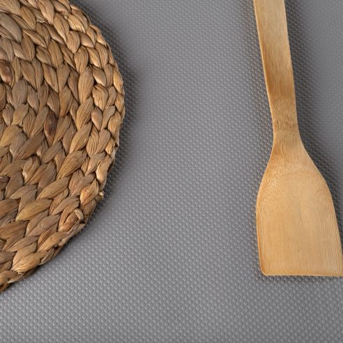 Emuca Tappetino antiscivolo per cassetti, Punteggiato, Plastica grigia, Tecnoplastica