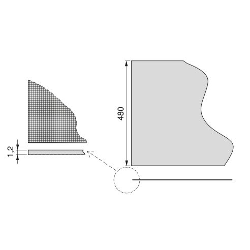 Emuca Tappetino antiscivolo per cassetti, Effetto tessuto, Plastica grigio antracite, Tecnoplastica