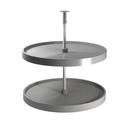 Emuca Set di piatti circolari da cucina Shelvo, per modulo da 800 mm, Tecnoplastica e Alluminio, Grigia