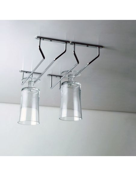 Emuca Portabicchieri Supra per mobile., Cromato brillo, Acciaio