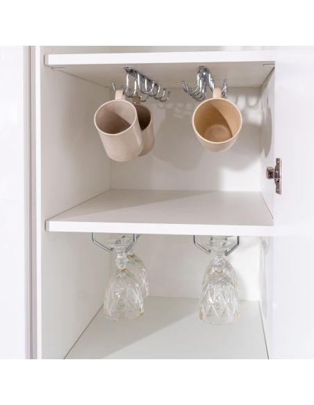 Emuca Portabicchieri Supra per mobile., Cromato brillo, Acciaio