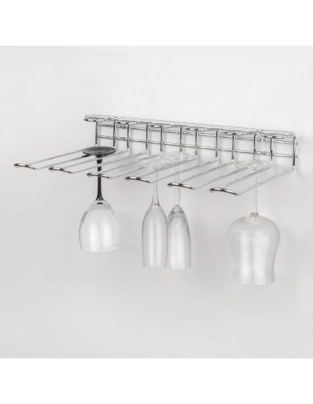 Emuca Portabicchieri in 5 linee Supra., Cromato brillo, Acciaio