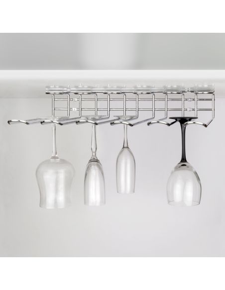 Emuca Portabicchieri in 5 linee Supra., Cromato brillo, Acciaio