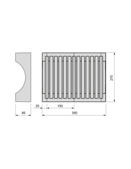 Emuca Organizer per piatti per mobile con capacità per 13 piatti., Plastica grigio antracite, Tecnoplastica