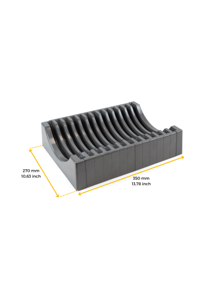 Emuca Organizer per piatti per mobile con capacità per 13 piatti., Plastica grigio antracite, Tecnoplastica