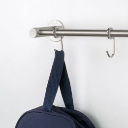 Emuca Appendino adesivo Supra a 5 ganci, Acciaio inossidabile, Acciaio inossidabile 2