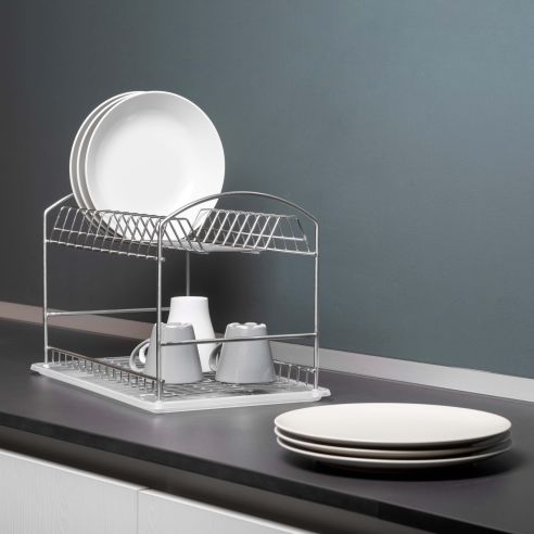 Emuca Scolapiatti da appoggioSuprastar, 435x270x275 mm, Acciaio, Cromato lucido