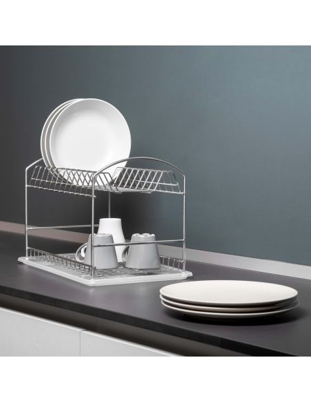 Emuca Scolapiatti da appoggioSuprastar, 435x270x275 mm, Acciaio, Cromato lucido