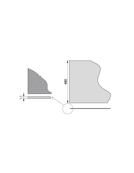 Emuca Tappeto antiscivolo per cassetti, Minirhomb, lunghezza 20m x 480mm, Tecnoplastica, Grigio antracite